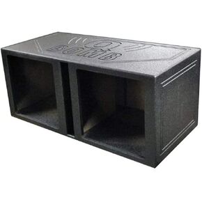 QPower QBOMB15VSQ QBOMB 15 Inch Center Vented Dual Ported Subwoofer Enclosure Speaker Box for Car Audio Sound Systems, Square