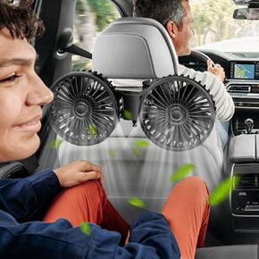 Backseat Car Fan for Kids, Adjustable Car Backseat Fan for Baby Rear Facing Back Seat