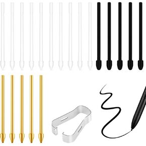 Pen Tips Replacement for Kindle Scribe Pen, Pen Nibs Compatible with Premium Pen Remarkable 1/2 Plus Digital Pen 4096 Levels with Pen Folder(No Worn Out 3 Titanium Tips