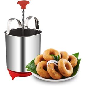 فادا صانع الفولاذ المقاوم للصدأ للمطبخ | Medu Vada Maker Machine ، Vada Maker for Mendu Vada Silver Pack 1