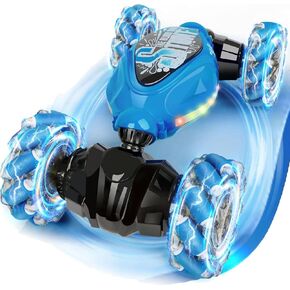 Gesture Sensing RC Stunt Car,Birthday Gifts for Boys Ages 6-8-12, 4WD Hand Controlled Remote Control Twist Car with Light & Music, 2.4Ghz RC Drift Car Toys for 6-12 Year Old Boys Girls - Kids Toys