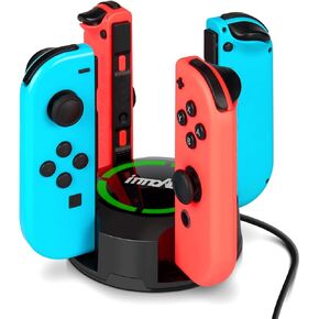 شحن Dock لـ NS Switch Joy-Con ، Innoaura Switch Joy-Con 4 في حامل شاحن واحد مع مؤشر LED