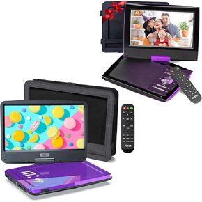 SUNPIN 12.5“ and 11.5" Portable DVD Player with HD Screen Car Charger, Direct Charger, Car Bag