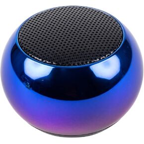 مكبر صوت Bluetooth اللاسلكي الصغير - الصوت المحيطي الغامرة ، إقران مكبر صوت مزدوج ، تصميم مضغوط ، صوت صوتي غني وصوت واضح ، عمر بطارية طويل (أزرق)