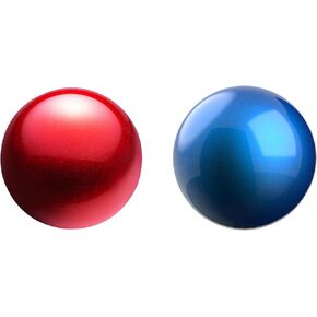 SANWA 34mm/1.34inch Trackball, Replacement Ball for Logitech M575, M570, MX Ergo, Kensington TB450, TB550, Pro Fit Ergo, and Other Compatible Trackball Mouse, Glossy Red + Blue, Set of 2