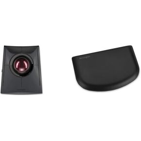 Kensington SlimBladeTM Pro Wireless Trackball (K72080WW) and Kensington ErgoSoft Wrist Rest for Slim Mouse/Trackpad, Black