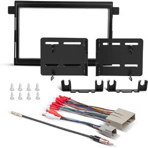 NuIth Double DIN Installation Kit W/Radio Wire Antenna Adapter for Select 2004-2010 Ford Edge/Explorer /F150/Fusion 2004-2009 Mercury Double DIN Radio Install Dash Kit