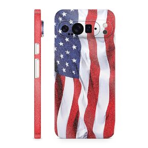 Glossy Glitter Laptop Skin Compatible with Pixel 9 Pro XL - Solid Burgundy - Premium 3M Vinyl Protective Wrap Decal Cover - Easy to Apply | Crafted in The USA by MightySkins