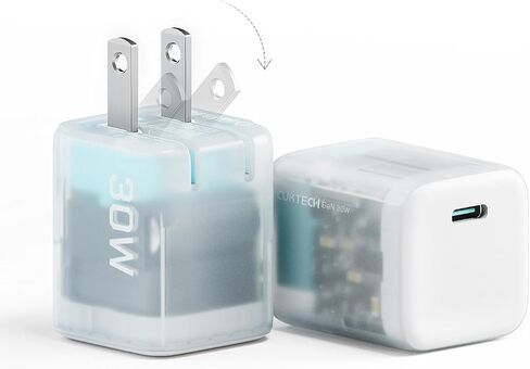 CUKTECH 30W Phone Charger 2 Pack, USB C PD 3.0 Fast Charging Wall Charger Block, Compact and Foldable Mini Power Adapter for iPhone 16/15/14/13, Galaxy S24 Ultra/S23, Pixel, iPad, and More (Black) in Saudi Arabia