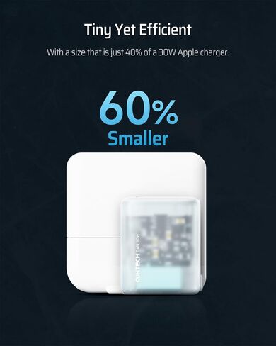 CUKTECH 30W Phone Charger 2 Pack, USB C PD 3.0 Fast Charging Wall Charger Block, Compact and Foldable Mini Power Adapter for iPhone 16/15/14/13, Galaxy S24 Ultra/S23, Pixel, iPad, and More (Black) in Saudi Arabia