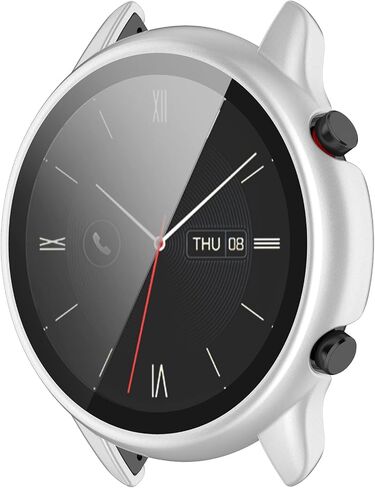 Compatible with Amazfit GTR 2 eSIM Case,FitTurn Replacement All- Around Metal Color TPU Bumper Cover Screen Protector Case Cover for GTR 2,GTR 2 E, GTR 2 eSIM Smartwatch Accessories (Black) in Saudi Arabia