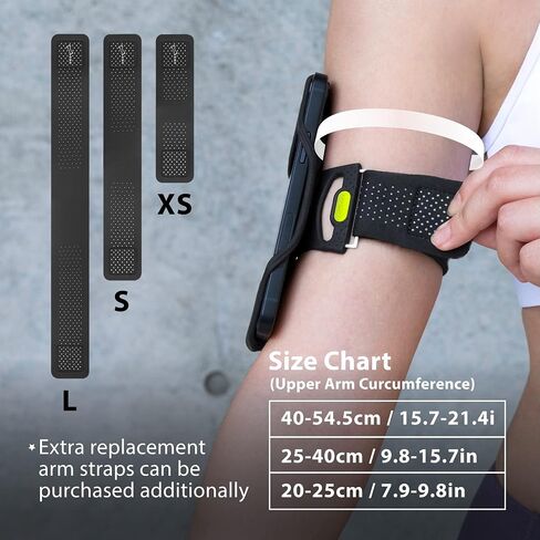 BONE Run Tie 2, Running Phone Holder, Skin-Friendly Silicone Sport Armband with Dual Layer Design for Heat-Dissipation, Workout Phone Carrier for Most Smartphone (L Arm Size/9.8-15.7 inches) in Saudi Arabia