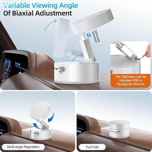 Vacuum Suction Magnetic Phone Holder, Adjustable Vacuum Magnetic Car Phone Holder Foldable Vacuum Magnetic Cell Phone Holder Stand Suction Phone mount for iPhone 16/15/14/13/12/Gym/Shower/Car/Mirror in Saudi Arabia