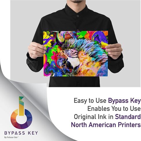Professor Color ColorQube 8570 or ColorQube 8580 Ink Replaces 108R00930 (4 Repackaged Black OEM Inks), Bundle Includes Bypass Key for use in North American Printers - 8,800 Pages in Saudi Arabia