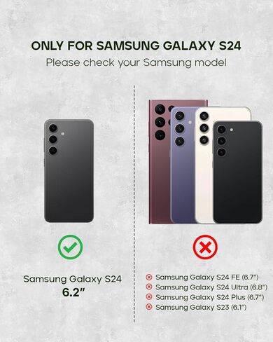 Porter Riley - علبة جلدية متوافقة مع Samsung Galaxy S24 Fe. قضية/محفظة/غطاء من الجلد الأصلي الممتاز (شوكولاتة بنية) in Kuwait