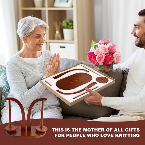 حامل الغزل المغناطيسي للحياكة والحيوانية ، رف التخزين المؤقت للغزل الخشبي مع تخزين ملحقات الكروشيه والكروشيه و 9 خطافات الكروشيه ، حامل الكرة الغزل ، هدايا الكروشيه لمحبي الكروشيه in Saudi Arabia