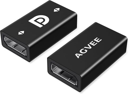 Agvee 2 Pack Displayport Adapter ، Alloy Shell 8K HDR DisplayPort (DP) 1.4 أنثى إلى امتداد امتداد Extender Extense ، متوافق مع الخلف مع 1.3 1.2 1.1 ، الرمادي in Kuwait