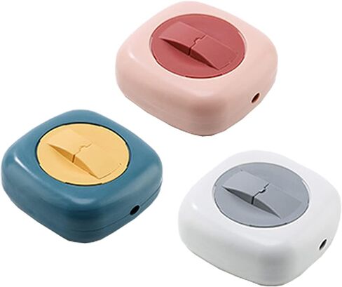 3 Pcs Data Cable Storage Boxes Retractable Cord Management Winders Portable Charging Cable Headphone Cable Rotatable Organizer Winder for Home Office Dormitory Travel (Medium) in Saudi Arabia