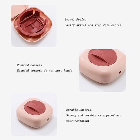 3 Pcs Data Cable Storage Boxes Retractable Cord Management Winders Portable Charging Cable Headphone Cable Rotatable Organizer Winder for Home Office Dormitory Travel (Medium) in Saudi Arabia