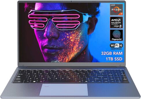 VigoBook G7 Laptop Computer, 15.6-Inch Ryzen 7 5700U(8C/16T) Laptop, 16GB RAM 512GB SSD, Support WiFi 6 & Fingerprint, 58Wh Smart Battery, Grey in Saudi Arabia