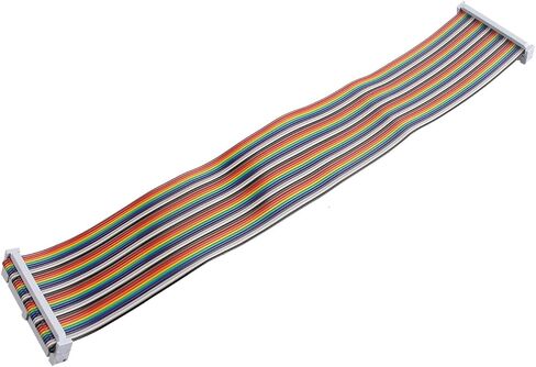 ZDE Male to Female GPIO Flat Ribbon Cable 40pin Breadboard Rainbow Jumper Wire 10cm/3.94inch Compatible with Raspberry Pi 5 4B 3 2 Model B B+ in Kuwait