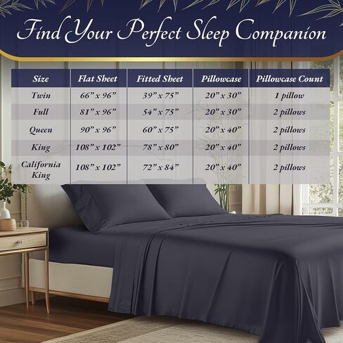 DECOLURE 100% Organic Viscose Derived from Bamboo Sheets Queen Size 4pcs - Ultra Soft & Luxuriously Cooling, 17" Deep Pocket, Double Stitching, Perfect for Hot Sleepers - Queen Bed Sheets (Grey) in Saudi Arabia