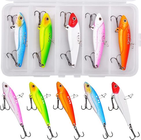 Fishing Lures Blade Bait Metal Vibe Fishing Jigging Spoons Vibrating Crankbait Swimbait Lures for Bass Walleye Trout Freshwater Saltwater in Saudi Arabia
