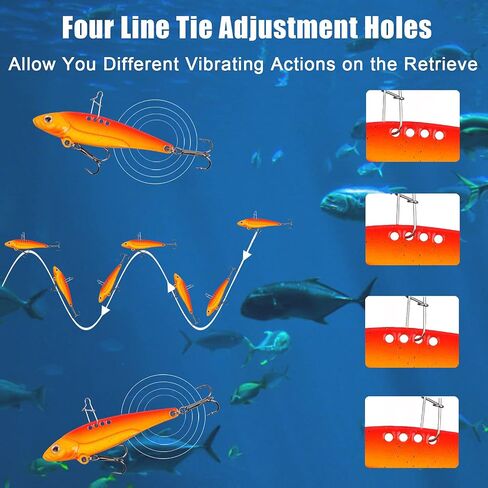 Fishing Lures Blade Bait Metal Vibe Fishing Jigging Spoons Vibrating Crankbait Swimbait Lures for Bass Walleye Trout Freshwater Saltwater in Saudi Arabia