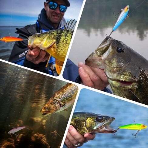 Fishing Lures Blade Bait Metal Vibe Fishing Jigging Spoons Vibrating Crankbait Swimbait Lures for Bass Walleye Trout Freshwater Saltwater in Saudi Arabia