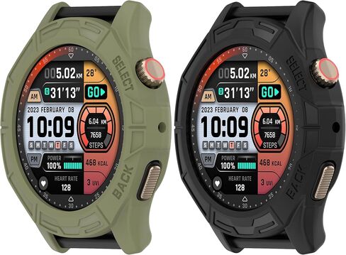 غطاء الحالة متوافق مع Amazfit Cheetah/Cheetah Pro Smartwatch Cover Soft TPU Case (Black ، Black) in Saudi Arabia