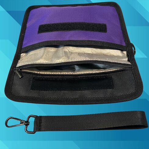 Large Faraday Bags for Phones with Two Pockets, RFID Blocking Sleeves, Signal Blocking Shield, Faraday Key Fob Protector, RFID Faraday Pouch for Key fob w/Removable Handle in Kuwait