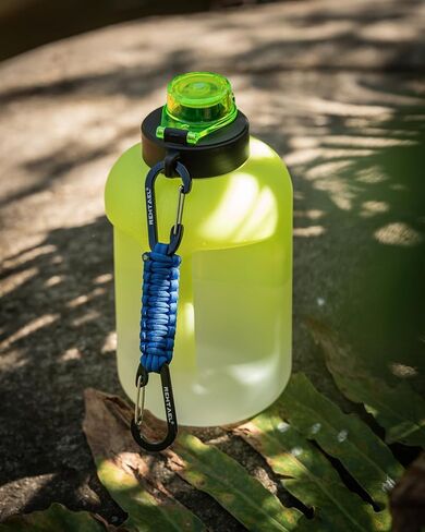 سلسلة مفاتيح Paracord مع مقطعان من Carabiner ، خطافات عربات شديدة التحمل لزجاجة المياه ، سلسلة مفاتيح المظلة العسكرية ، مقطع زجاجة ماء لحقيبة ظهر ، مفتاح ، رجال ، نساء (2Pack ؛ 2Black) in Kuwait