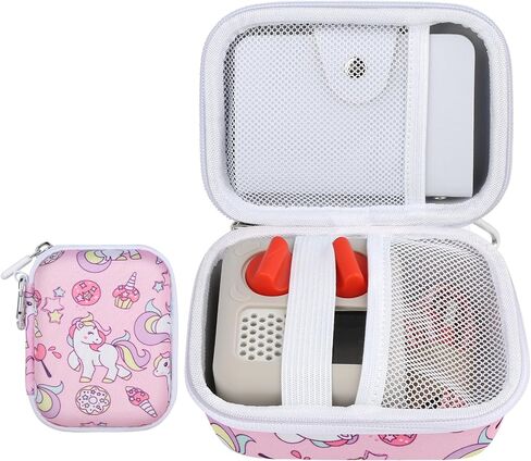 حالة صلبة متوافقة مع Yoto Mini Kids Music Player Player Kids Player تلعب بطاقات Audiobook Cards (طباعة الحالة الوردية) in Kuwait