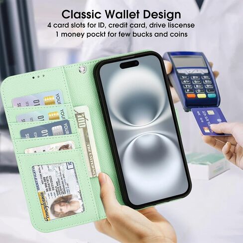 Arae Compatible with iPhone 17 Pro Max Case Wallet with Card Holder, Wristlet Strap Wallet Flip Cover for iPhone 17 Pro Max 6.9 inch Men/Women, RFID Blocking, Kickstand, Black in Kuwait