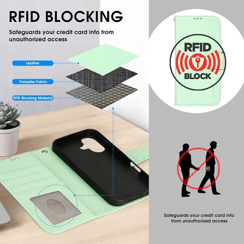 Arae Compatible with iPhone 17 Pro Max Case Wallet with Card Holder, Wristlet Strap Wallet Flip Cover for iPhone 17 Pro Max 6.9 inch Men/Women, RFID Blocking, Kickstand, Black in Kuwait