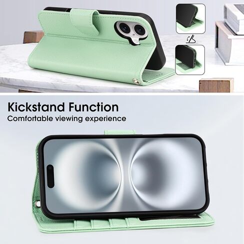 Arae Compatible with iPhone 17 Pro Max Case Wallet with Card Holder, Wristlet Strap Wallet Flip Cover for iPhone 17 Pro Max 6.9 inch Men/Women, RFID Blocking, Kickstand, Black in Kuwait