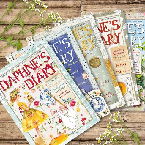 مجلة Daphne's Diary #1 2025 (الإنجليزية) | مصنف الحرف اليدوية الإبداعية | مجلة Journal التفاعلية للعقل والرسم والفن والطبخ والسفر | مليء بالإلهام الإبداعي in Kuwait
