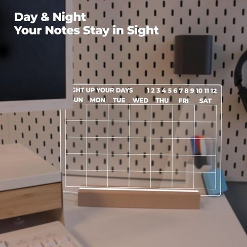 White LED Dry Erase Weekly Planner ، 13x9 ، Light Up Whiteboard الذي يعمل بنظام USB ، يشمل 4 علامات وممحاة ، جدول أسبوعي ، منظم المهام ، مخطط العمل ، مخطط الدراسة in Saudi Arabia