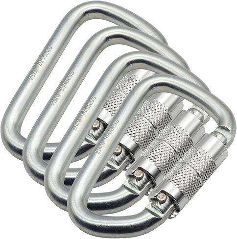 Auto Locking Carabiner 30KN=6500lbs Heavy Duty Large Clip Climbing Carabiner Twist Lock Carabiners for Rock Climbing, Camping, Gym,Rescue (CE Rated,D Shape) in Saudi Arabia