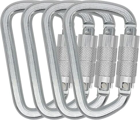 Auto Locking Carabiner 30KN=6500lbs Heavy Duty Large Clip Climbing Carabiner Twist Lock Carabiners for Rock Climbing, Camping, Gym,Rescue (CE Rated,D Shape) in Saudi Arabia