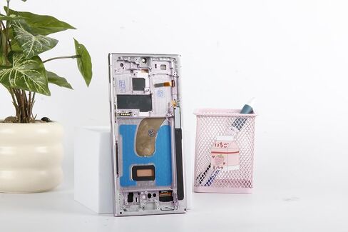 incell for Samsung Galaxy S23 Ultra Screen Replace for Samsung S23 Ultra LCD Display SM-S918B SM-S918U LCD Digitizer Touch Associal مع إطار (إصدار الولايات المتحدة ، بدون بصمة) (Silver) in Saudi Arabia