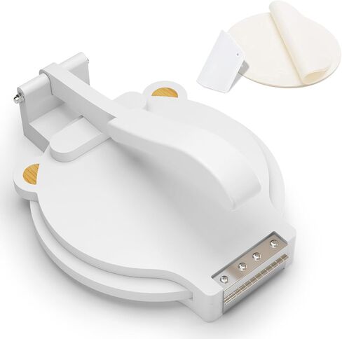 Bamboo Tortilla Press 10 inch Quesadilla Maker Wooden Corn Tortilla Maker Rotatable Roti Maker with 50Pcs Parchment Paper & Dough Cutter for Flour Mexican Taco Pataconera Dough Press (4.5"-10") in Kuwait