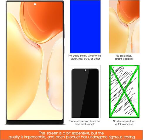 incell for Samsung Galaxy S23 Ultra Screen Replace for Samsung S23 Ultra LCD Display SM-S918B SM-S918U LCD Digitizer Touch Associal مع إطار (إصدار الولايات المتحدة ، بدون بصمة) (Silver) in Saudi Arabia