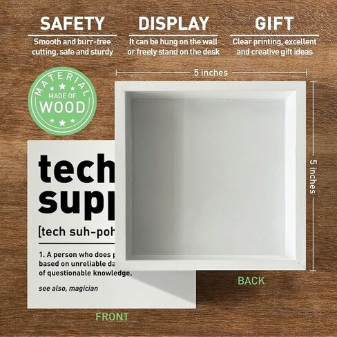 Funny Tech Support Gifts for Women Men, It Support Engineer Computer Programmer Christmas Birthday Gifts IT Office Cubicle Desk Decor Wooden Sign, Checklist Before You Ask in Saudi Arabia