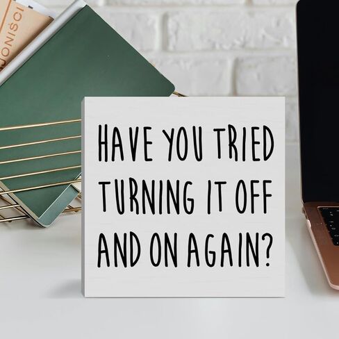 Funny Tech Support Gifts for Women Men, It Support Engineer Computer Programmer Christmas Birthday Gifts IT Office Cubicle Desk Decor Wooden Sign, Checklist Before You Ask in Saudi Arabia
