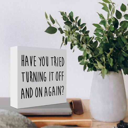 Funny Tech Support Gifts for Women Men, It Support Engineer Computer Programmer Christmas Birthday Gifts IT Office Cubicle Desk Decor Wooden Sign, Checklist Before You Ask in Saudi Arabia