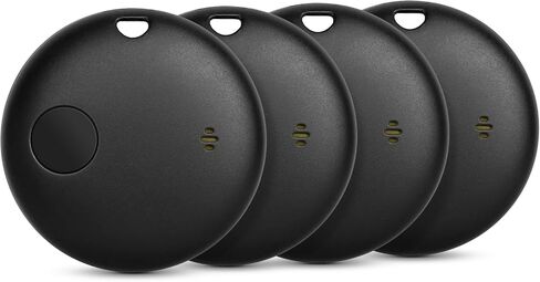 Geevon Smart Tag-4 Pack Bluetooth Tracker تعمل مع Apple Find My (iOS Only) .Item Finder للمفاتيح ، المحفظة ، حقيبة الظهر ، الأمتعة (4p أسود) in Kuwait