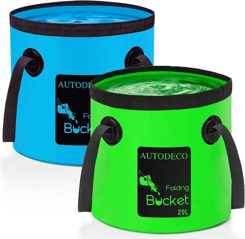 AUTODECO 20L Collapsible Bucket 5 Gallon Water Container Folding Water Bucket with Handle Portable Wash Basin in Saudi Arabia
