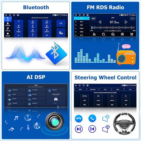[2+32G] Android 13 Wireless Carplay&Android Auto Single Din Car Stereo, 6.9" Touch Screen with Bluetooth, Car Radio Backup Camera, Radio with Mirrorlink/GPS Navigation/WiFi/FM/RDS/USB/Type-C in Saudi Arabia