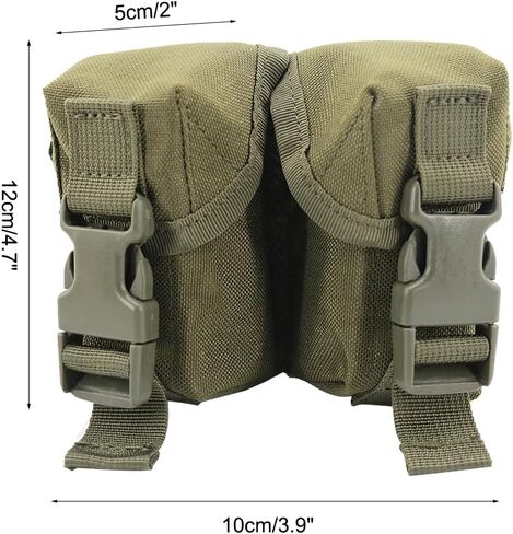 Double Grenade Pouch, Double Frag Grenade Holster, Tactical Accessory Pouches, Molle Small Tool Bag for Hunting Shooting in Saudi Arabia